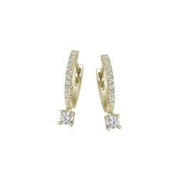 Fashion Creoler i forgylt sølv med cubic zirkonia Ørepynt