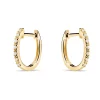 Fashion Creoler i gult gull med diamanter 0,08W/SI Ørepynt