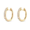 Sale Creoler med brilliant og baguette slipte diamanter 0,66 ct Ørepynt