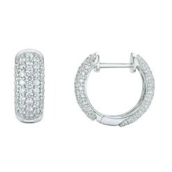 Clearance 1,90 ct diamantøreringer hvitt gull Ørepynt