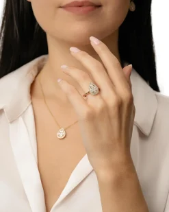 Discount 1,00 ct gult gull diamantring dråpeformet Ringer