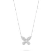 Discount 0,58 ct Sommerfugl diamantanheng med kjede 42 cm Halssmykker
