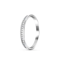 Outlet Diamant rekkering hvitt gull 0,09 ct Ringer