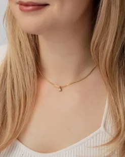 Sale Diamantanheng 0,25 ct gult gull Elegance Forever Halssmykker