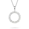 New Diamantanheng 0,33 ct hvitt gull med sirkel Halssmykker