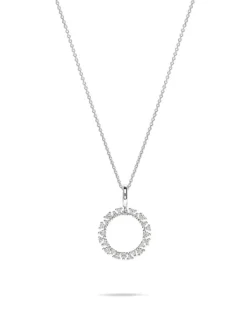 New Diamantanheng 0,33 ct hvitt gull med sirkel Halssmykker