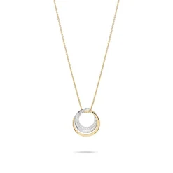 Clearance Diamantanheng 0,07 ct i hvitt og gult gull Halssmykker