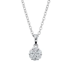 Hot Diamantanheng 0,33 ct rosettdesign Halssmykker