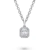 Discount Diamantanheng brillianter og baguetteslip 0,15 ct Halssmykker