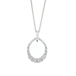 Sale Diamantanheng i hvitt gull 0,46 ct TW.VS Halssmykker