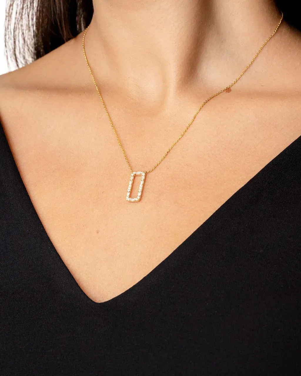 Outlet Diamantanheng med kjede 0,40 ct Halssmykker