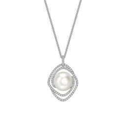 Online Diamantanheng med perle 0,52 ct Halssmykker
