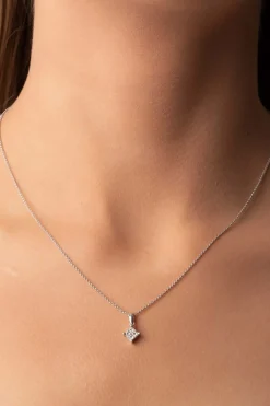 Outlet Diamantanheng Princess cut 0,28ct Halssmykker