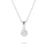 Clearance Diamantanheng rosett i hvitt gull 0,10 ct Halssmykker