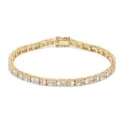 Outlet Diamantarmbånd i gult gull 3,71 ct Armbånd