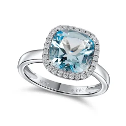 Best Diamanter og blå topas antique ring Ringer