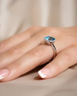 Best Diamanter og blå topas antique ring Ringer