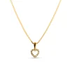 New Diamanthjerte 0,06 ct gult gull Halssmykker