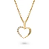 Online Diamanthjerte gult gull 0,05 ct Halssmykker
