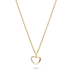 Online Diamanthjerte gult gull 0,05 ct Halssmykker
