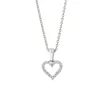 Online Diamanthjerte hvitt gull 0,09 ct Halssmykker