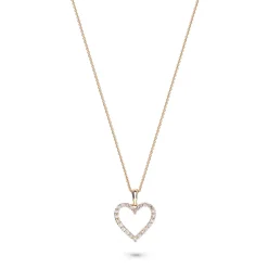 Hot Diamanthjerte i gult gull 0,50 ct Halssmykker