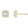 Discount Diamantørepynt i gult gull 0,33 ct baguett og brillianter Ørepynt