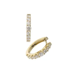 Sale Diamantøreringer 1,00 ct gult gull Ørepynt
