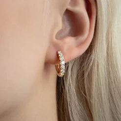 Sale Diamantøreringer 1,00 ct gult gull Ørepynt