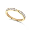 Sale Diamantring 0,26 ct band ring i gult gull Ringer