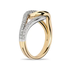 New Diamantring 0,30 ct hvitt og gult gull Ringer