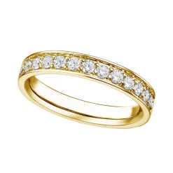 Outlet Diamantring - Eternity Positano gult gull 0,50 ct Ringer