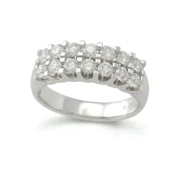 Outlet Diamantring dobbel allianse 1,02ct Ringer