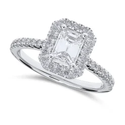 Best Diamantring emerald cut 1,00 carat Ringer