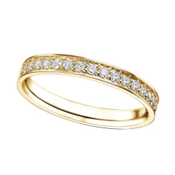 Outlet Diamantring gult gull - Eternity Positano 0,25 ct Ringer