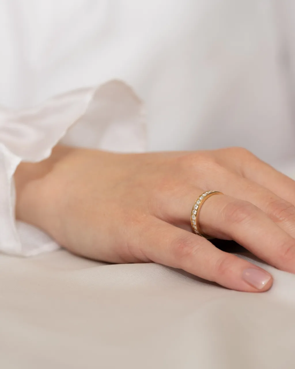 Sale Diamantring gult gull - Positano full 1,00 ct Ringer