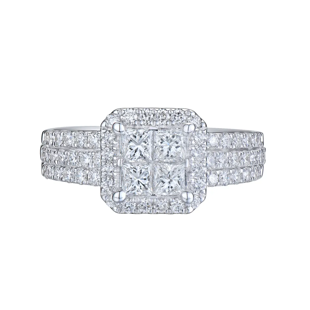 New Diamantring hvitt gull 1,40 ct W/SI Ringer