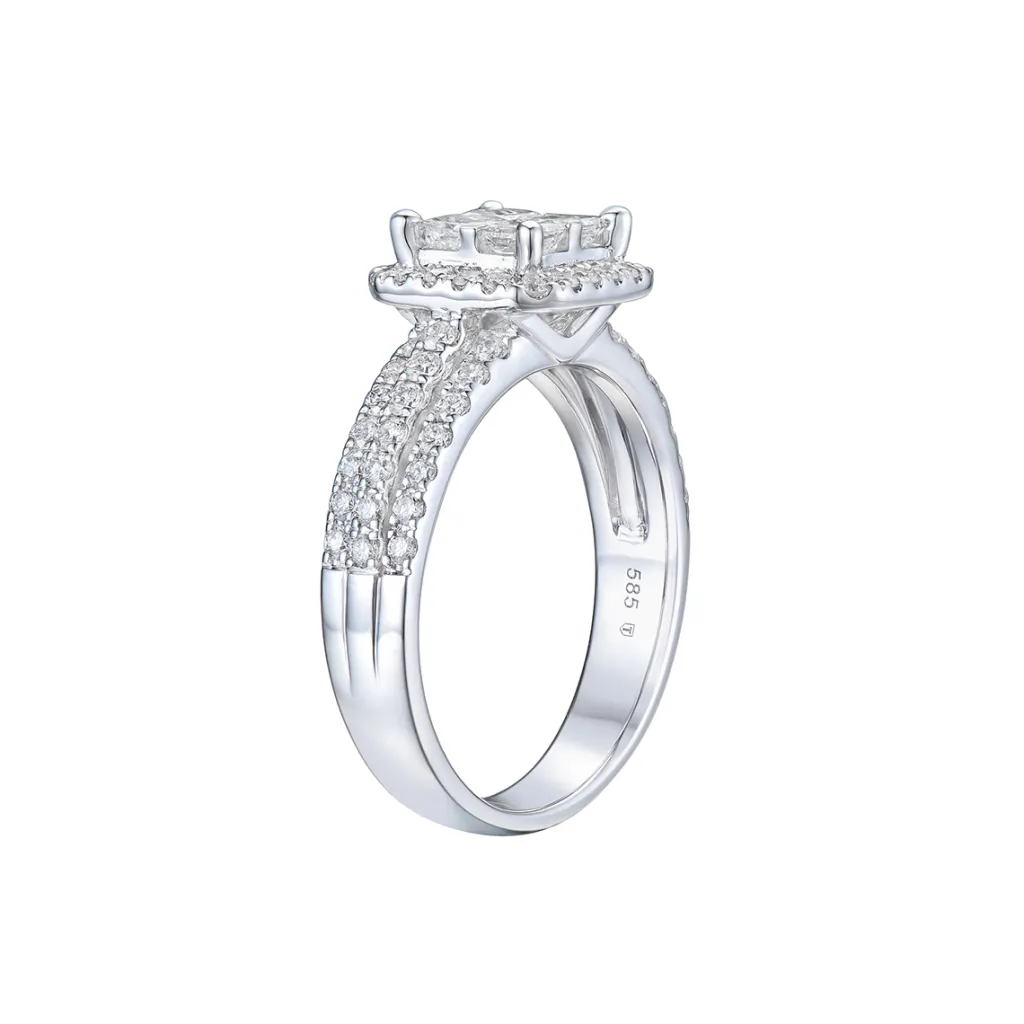 New Diamantring hvitt gull 1,40 ct W/SI Ringer