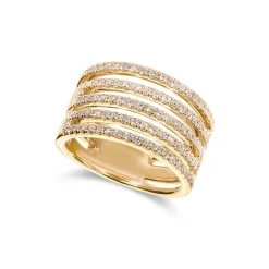 New Diamantring i gult gull 0,75 ct Ringer