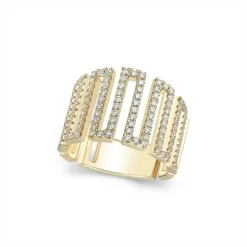 Sale Diamantring i gult gull 0,75 ct Ringer