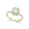 Discount Diamantring i gult gull 0,70+0,30 ct Ringer