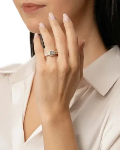 Discount Diamantring i gult gull 1,30 ct  med ulik diamantslip Ringer