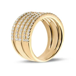 New Diamantring i gult gull 0,75 ct Ringer