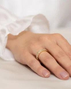 Best Diamantring i gult gull - Eternity Positano 1,00 ct Ringer