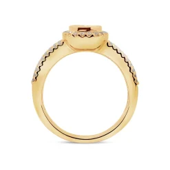 Discount Diamantring i gult gull 1,30 ct  med ulik diamantslip Ringer