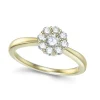 Fashion Diamantring i gult gull blomst 0,50 ct Ringer