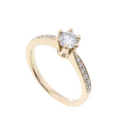 Best Diamantring i gult gull Elegance Exclusive 0,70 ct TW/VS Ringer