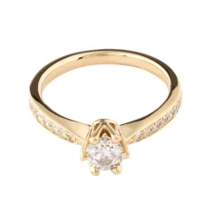 Best Diamantring i gult gull Elegance Exclusive 0,70 ct TW/VS Ringer