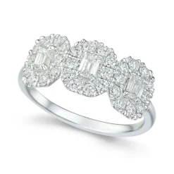 Clearance Diamantring i hvitt gull 0,96 ct Ringer
