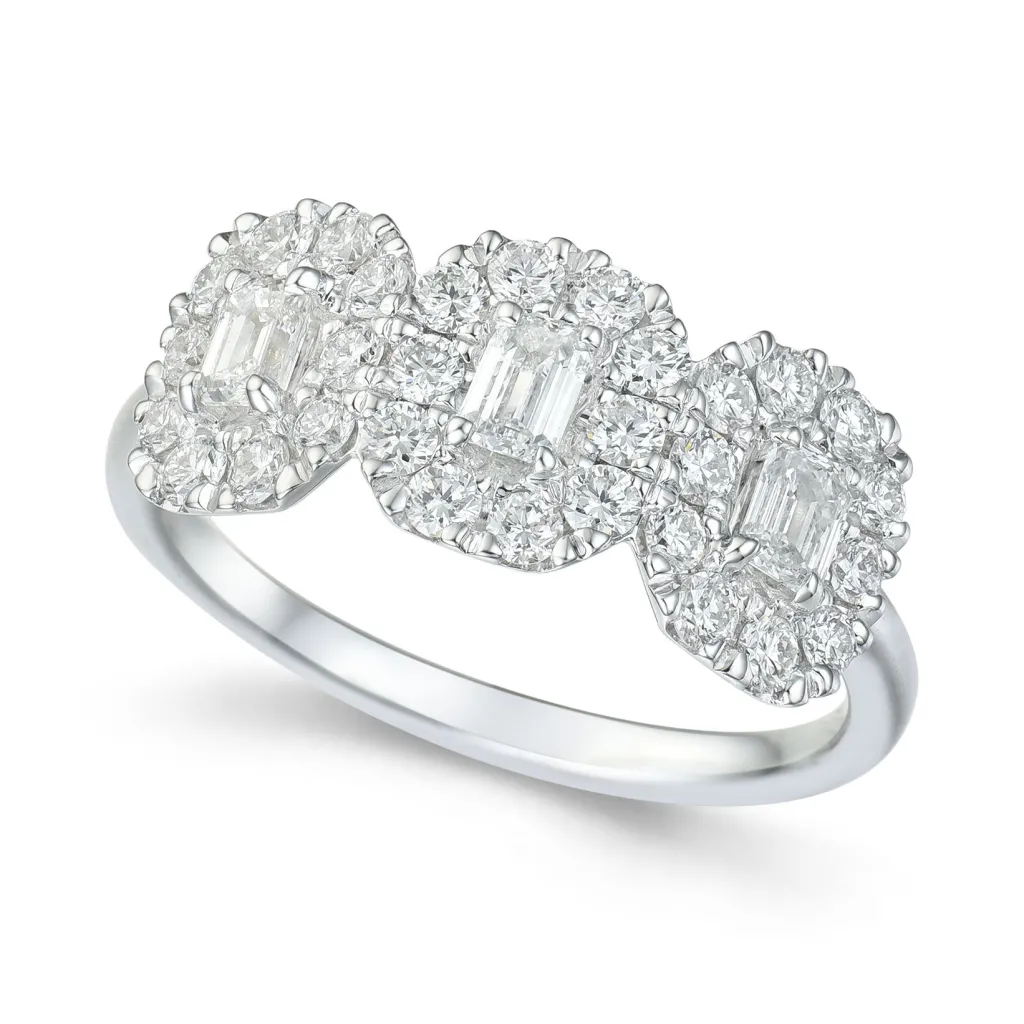 Clearance Diamantring i hvitt gull 0,96 ct Ringer